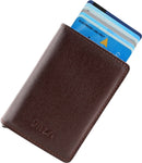 Bitza Ultra Slim Genuine Leather Card Holder Wallet with RFID Protection - Tuzzut.com Qatar Online Shopping