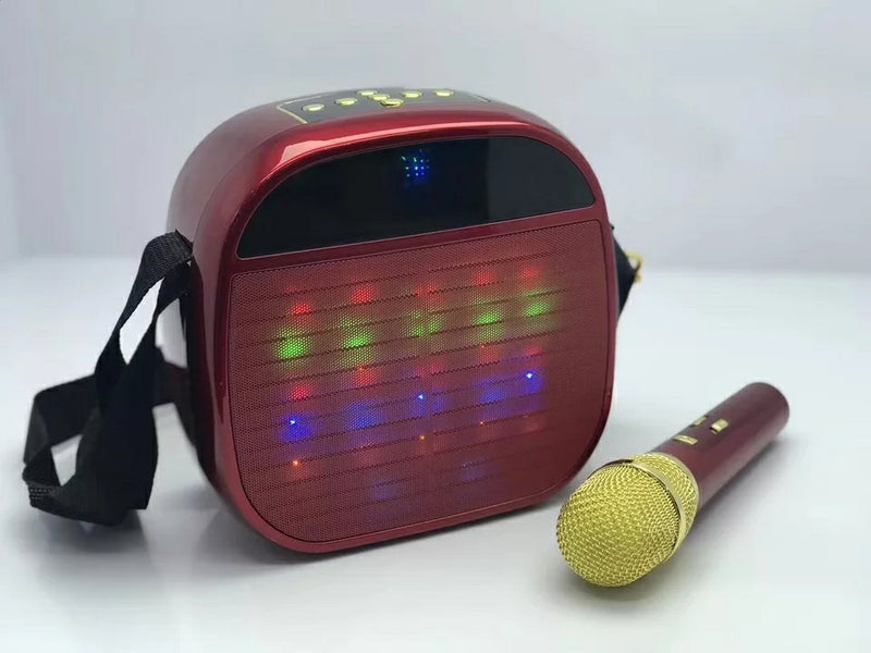 Ysa25 Super Quality Wireless Microphone Led Light Speaker With Shoulder Straps (Assorted Colours) - Tuzzut.com Qatar Online Shopping