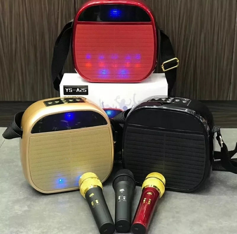 Ysa25 Super Quality Wireless Microphone Led Light Speaker With Shoulder Straps (Assorted Colours) - TUZZUT Qatar Online Store