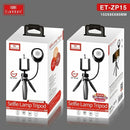 Earldom (ET-ZP15) 360 Degree Rotate Mini Smartphone Tripod with Selfie Lamp - Tuzzut.com Qatar Online Shopping
