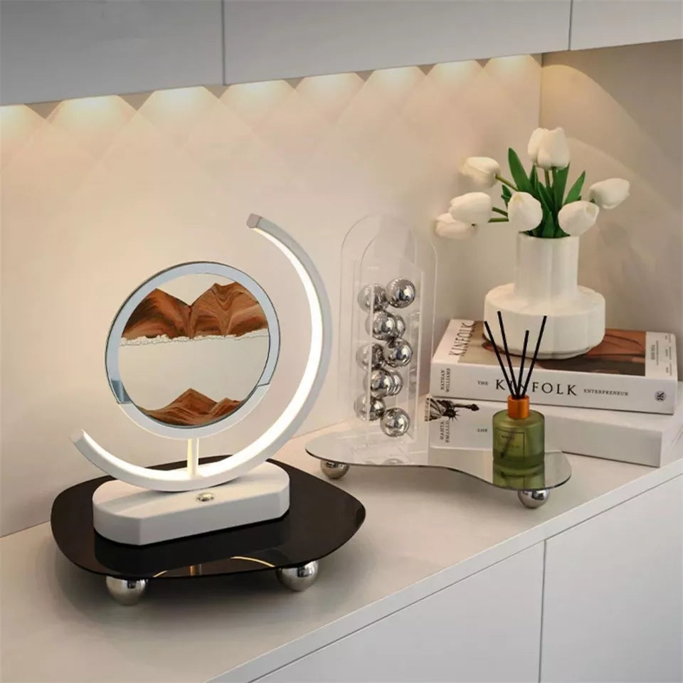LED Moving Sand Art Table Lamp LED Moving Sand Art Table Lamp