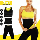3 in 1 Body Shaper Weight Loss Suit, Black - Tuzzut.com Qatar Online Shopping
