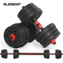 Home Gym 40KG Dumbbell/Barbell Set, Adjustable Dumbbells Weight Set Fitness Biceps Exercise Barbell/Dumbbells - Tuzzut.com Qatar Online Shopping