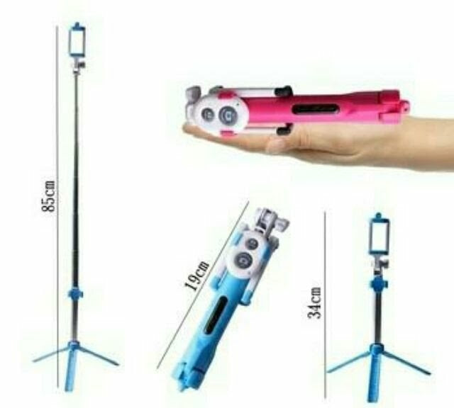 3 In 1 Monopod With Bluetooth Shutter And Build In Tripod WXY-01 - Assorted Colours - Tuzzut.com Qatar Online Shopping