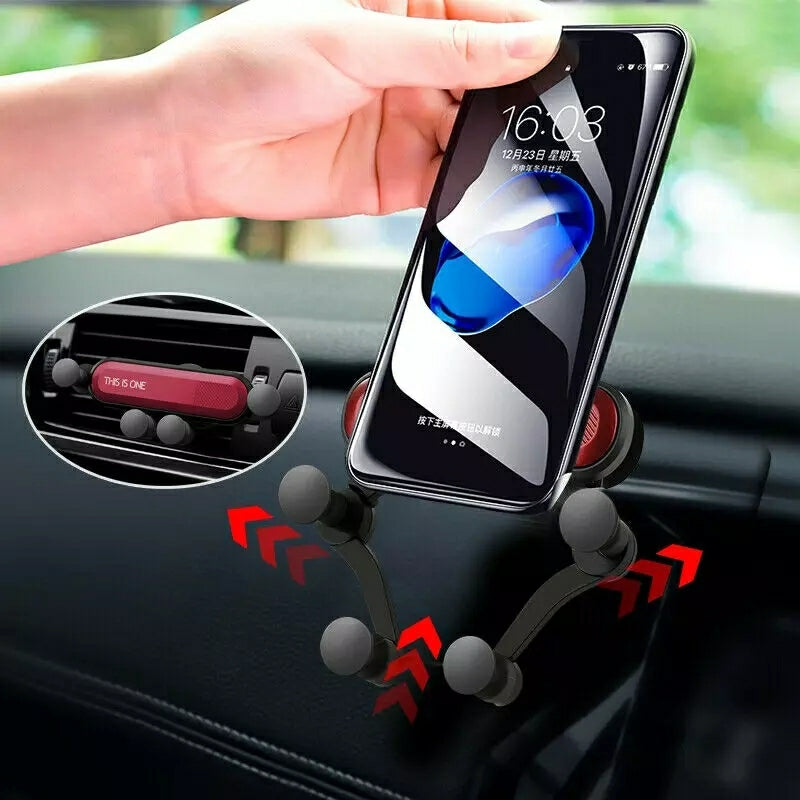 GravitySmart© Mini Car Phone Holder Air Vent Gravity Linkage Mount Bracket for Mobile Phones GravitySmart© Mini Car Phone Holder Air Vent Gravity Linkage Mount Bracket for Mobile Phones