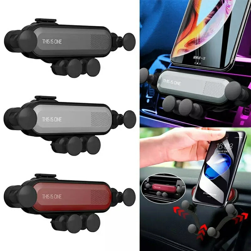 GravitySmart© Mini Car Phone Holder Air Vent Gravity Linkage Mount Bracket for Mobile Phones GravitySmart© Mini Car Phone Holder Air Vent Gravity Linkage Mount Bracket for Mobile Phones