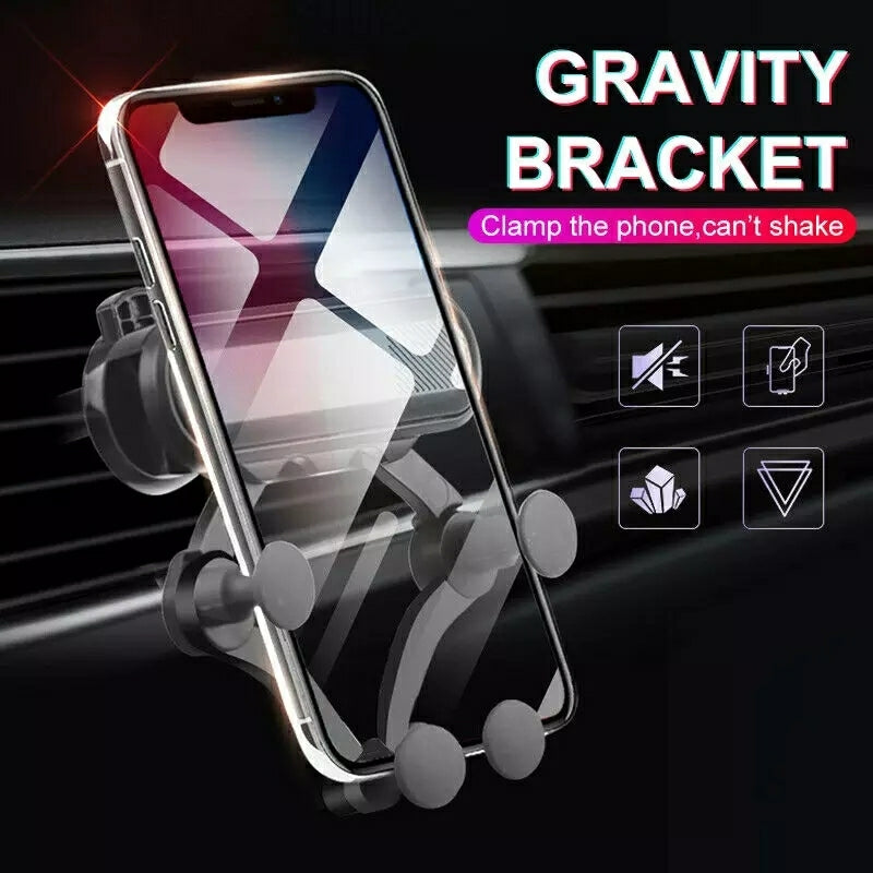 GravitySmart© Mini Car Phone Holder Air Vent Gravity Linkage Mount Bracket for Mobile Phones GravitySmart© Mini Car Phone Holder Air Vent Gravity Linkage Mount Bracket for Mobile Phones