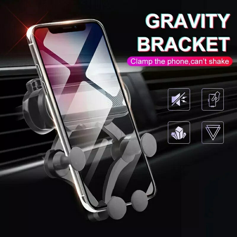 GravitySmart© Mini Car Phone Holder Air Vent Gravity Linkage Mount Bracket for Mobile Phones - Tuzzut.com Qatar Online Shopping