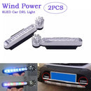 2Pcs Wind Energy 8 LED Running Lights for Cars Bikes - Tuzzut.com Qatar Online Shopping