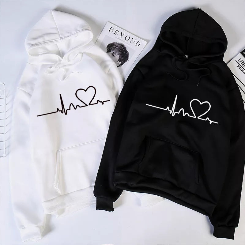 Winter Love Printed Hoodies for Women - Tuzzut.com Qatar Online Shopping