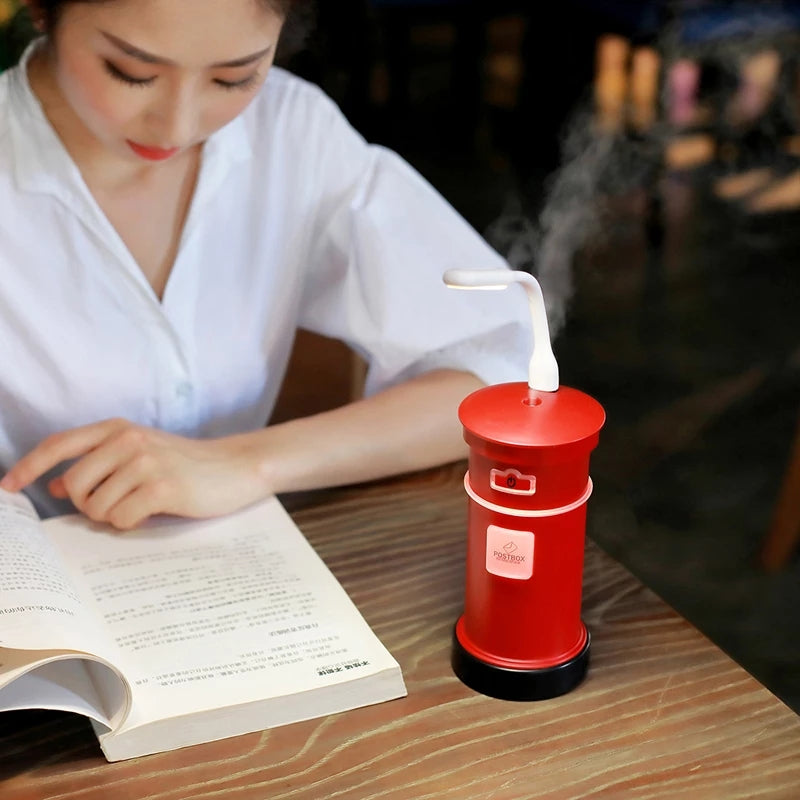 3 in 1 Aroma Diffuser Postbox Humidifier Mini Air Purifier Aromatherapy Essential Oil Diffuser LED Night Light USB Fan Fogger - Tuzzut.com Qatar Online Shopping