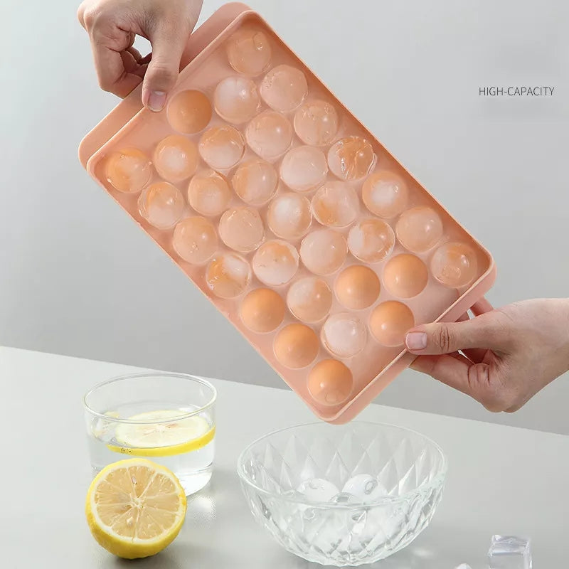 Round mould ice cube tray - 3 Pcs Pack - Tuzzut.com Qatar Online Shopping