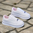 Women's White High Soled Sneaker Fashion Casual Shoes - BF001 - Tuzzut.com Qatar Online Shopping