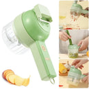 4 In 1 Handheld Electric Vegetable Cutter Multifunction Vegetable Fruit Slicer Upgrated - Tuzzut.com Qatar Online Shopping