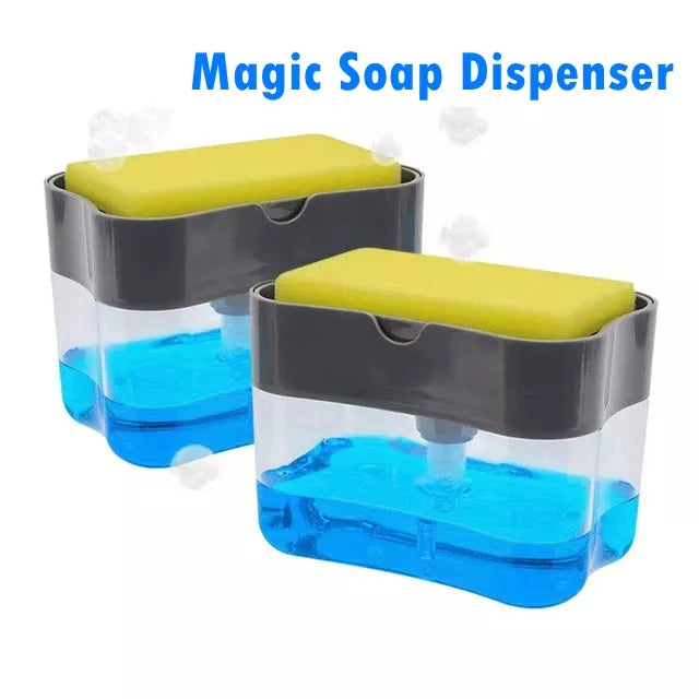 Soap Dispencer Pump with Sponge - Tuzzut.com Qatar Online Shopping
