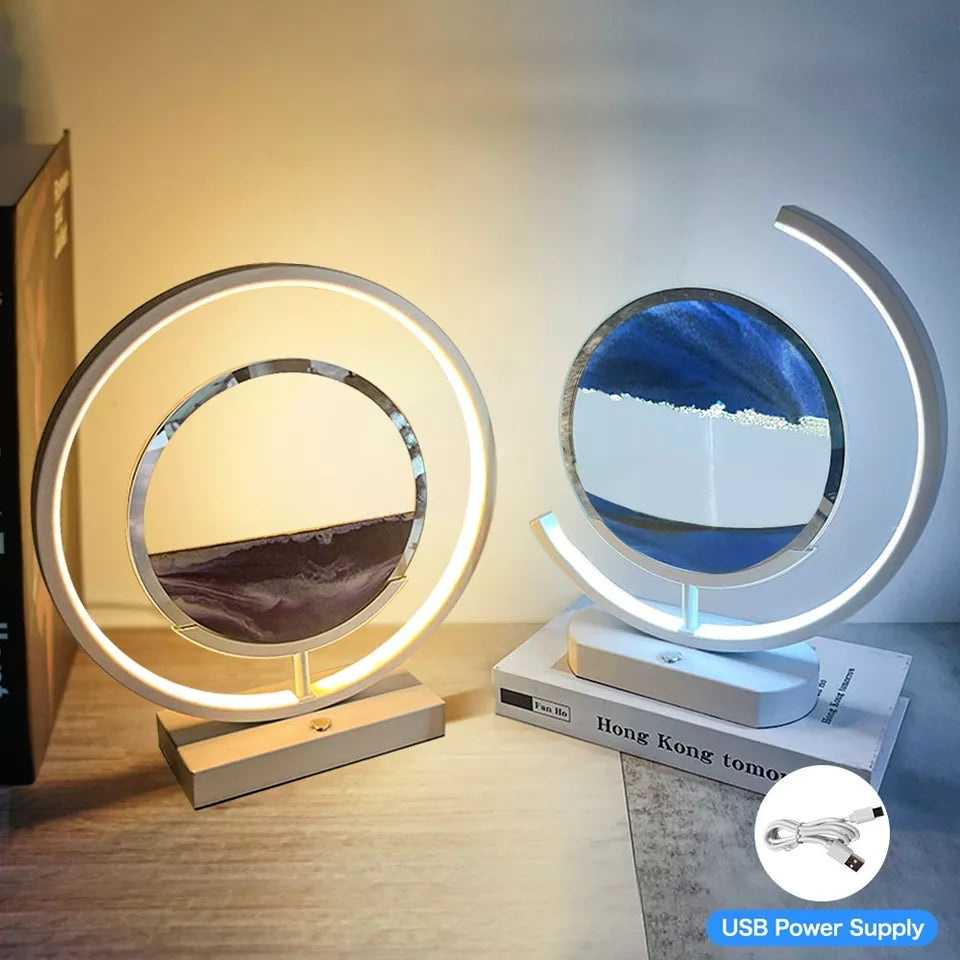 LED Moving Sand Art Table Lamp LED Moving Sand Art Table Lamp