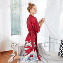 Women's Fashion Kimono Robe Summer Nightgown Rayon Bathgown Sleepwear - Tuzzut.com Qatar Online Shopping