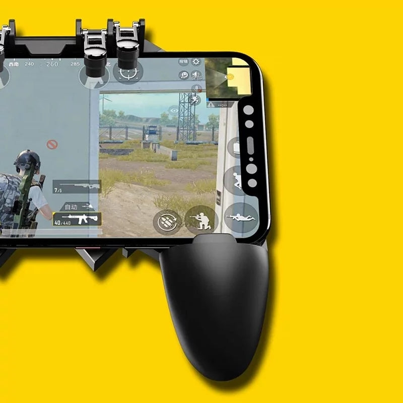AK66 Six Fingers PUBG Game Controller Gamepad Metal Trigger Shooting Free Fire Gamepad Joystick For IOS Android Mobile Phone - TUZZUT Qatar Online Store