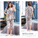Cotton Pajamas Women Summer Short Sleeve Slack Baju Tidur Comfortable Floral Nightwear 4XL - S354682348 - Tuzzut.com Qatar Online Shopping