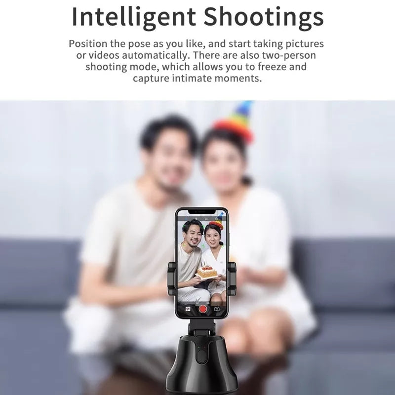 APAI GENIE Vloggers 360° Auto Face & Object Tracking Smartphone Mount Holder (Supports iOS and Android) - Tuzzut.com Qatar Online Shopping