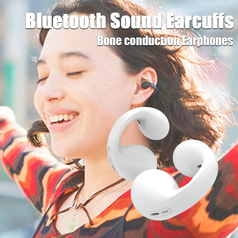 Para Ambie Sound Earcuffs Ear Bone Conducion Earring Wireless Bluetooth  Earphones Auriculares Headset