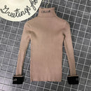 Women's Fashion High Collar Knitting Sweater - Tuzzut.com Qatar Online Shopping