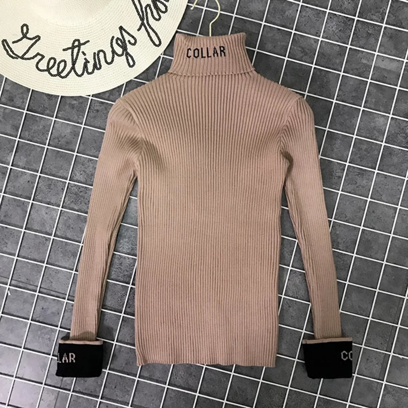 Women's Fashion High Collar Knitting Sweater Women's Fashion High Collar Knitting Sweater