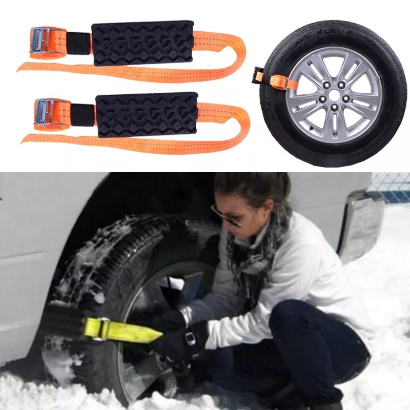 2PCS Car Tire Anti-Skid Traction Blocks Snow Mud Sand Traction Mats for SUV Sedan - Tuzzut.com Qatar Online Shopping