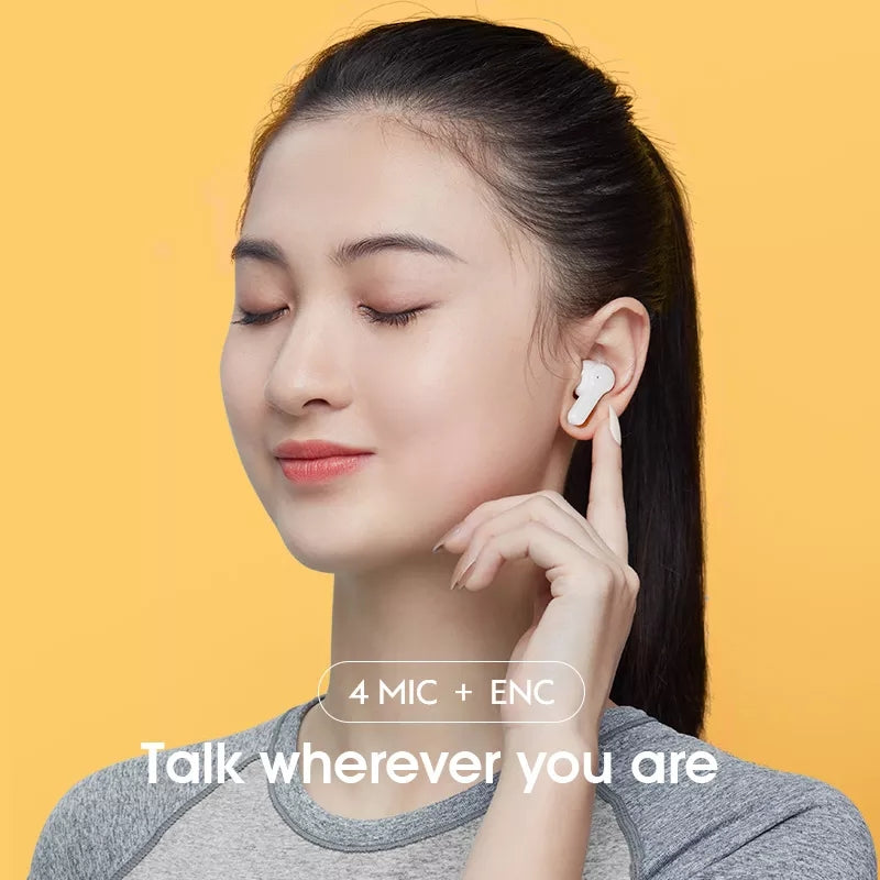 QCY T13 Touch Control 4 Microphones ENC Wireless Earphones - Tuzzut.com Qatar Online Shopping
