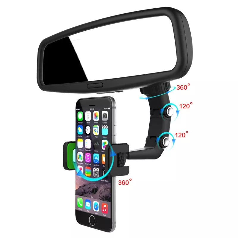 Multi-Function Adjustable 360° Universal Car Rearview Mirror Phone Holder Mount S4266722 Multi-Function Adjustable 360° Universal Car Rearview Mirror Phone Holder Mount S4266722