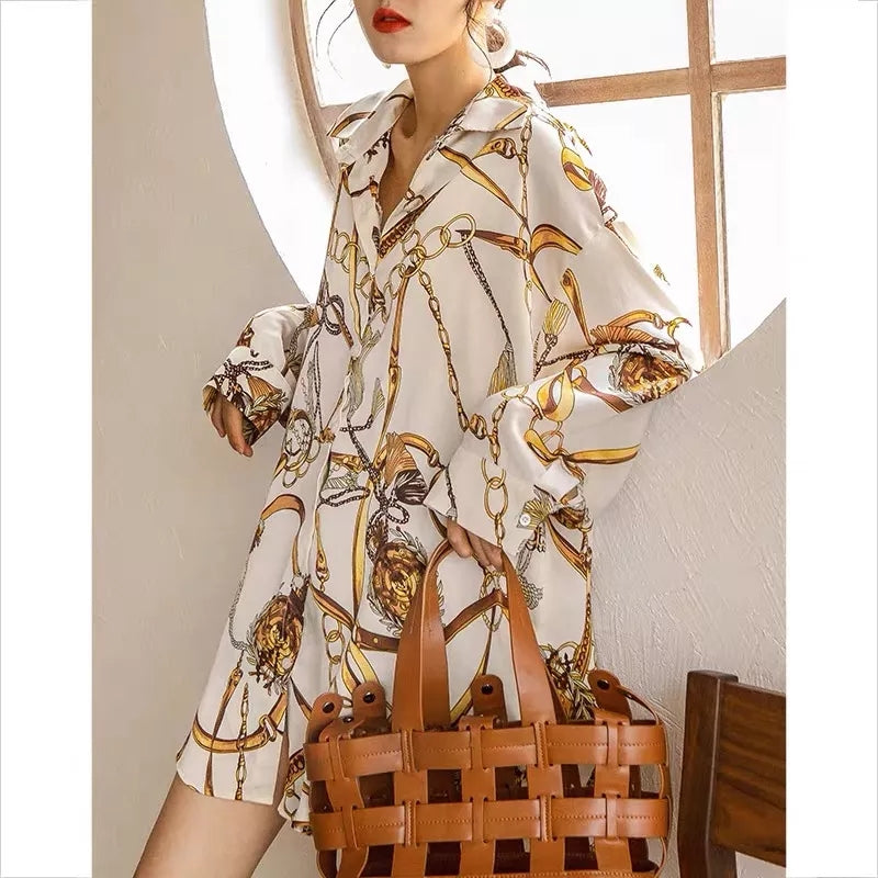 Fashion Chiffon Three Quarter Loose Sleeve Tops Shirt for Women - Tuzzut.com Qatar Online Shopping