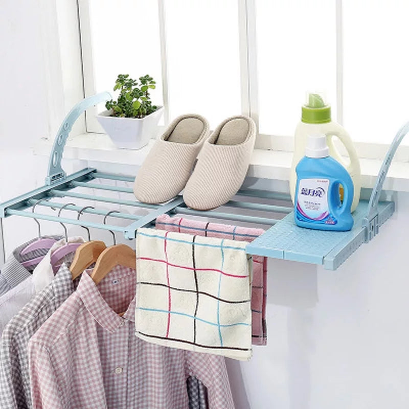 Foldable Balcony Towel/Clothes/Shoe Hanging Drying Storage Organizer - Tuzzut.com Qatar Online Shopping