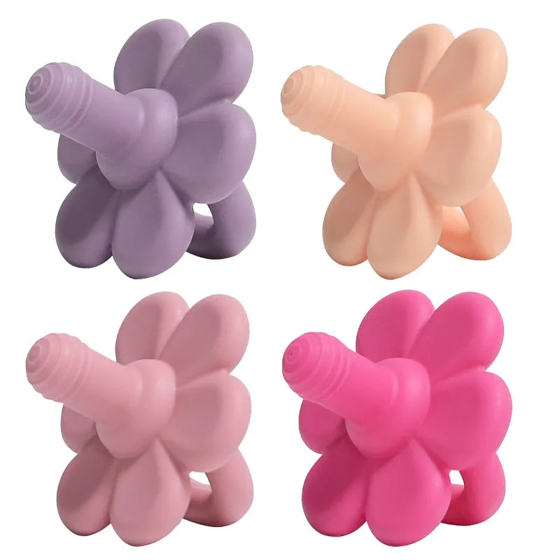 Cute Baby Silicone Pacifier Infants Teether Flower Shape - Tuzzut.com Qatar Online Shopping