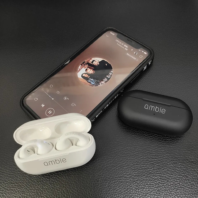 Ambie Sound Earcuffs 1:1 Version Earring Wireless Bluetooth Earphones  Auriculares Headset TWS Headphones Sport Earbuds