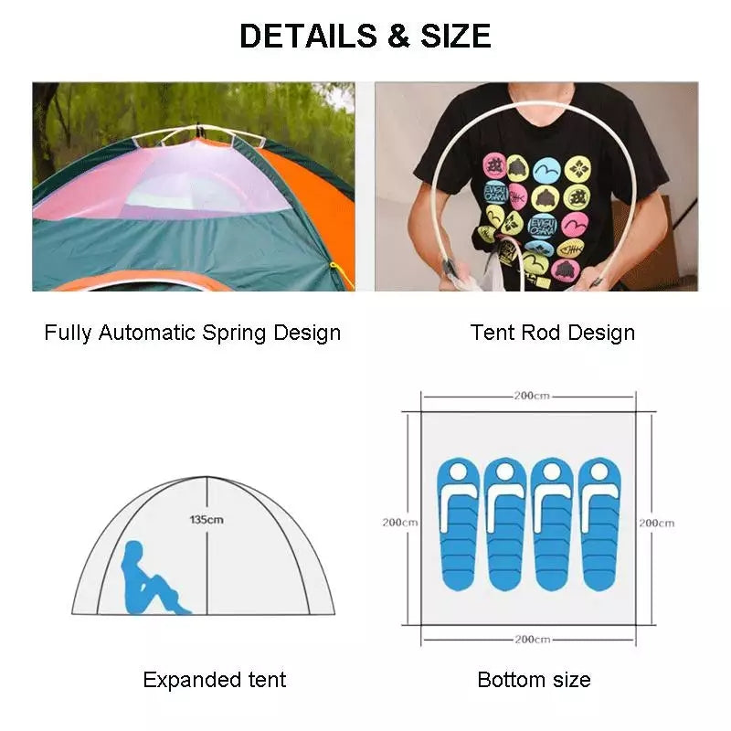 Automatic Foldable Camping Tent - TUZZUT Qatar Online Store