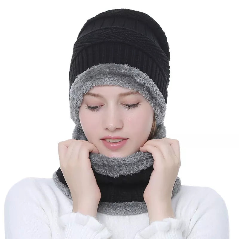 Winter Hat with Neck Warmer (Skullies & Beanies) For Men and Women 012354 Winter Hat with Neck Warmer (Skullies & Beanies) For Men and Women 012354