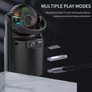 Mini Bluetooth Speaker with Fan LED Light ZQS1440 - Tuzzut.com Qatar Online Shopping