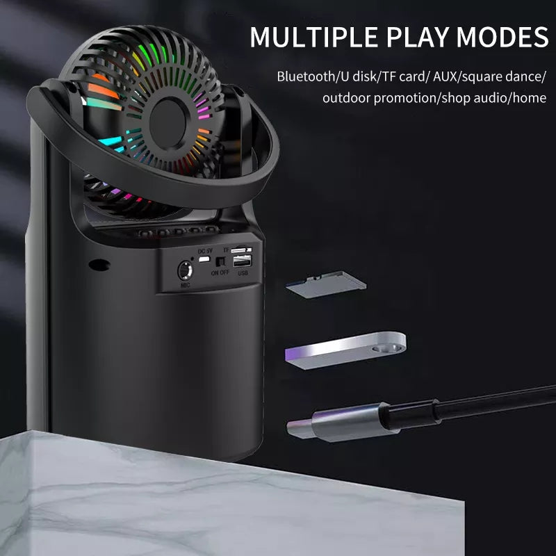 Mini Bluetooth Speaker with Fan LED Light ZQS1440 Mini Bluetooth Speaker with Fan LED Light ZQS1440