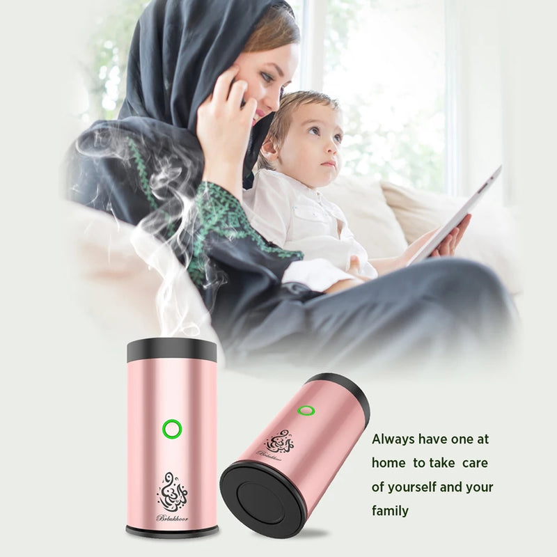 Mini Incense Bakhoor Burner Rechargeable Bukhoon Device - TUZZUT Qatar Online Store