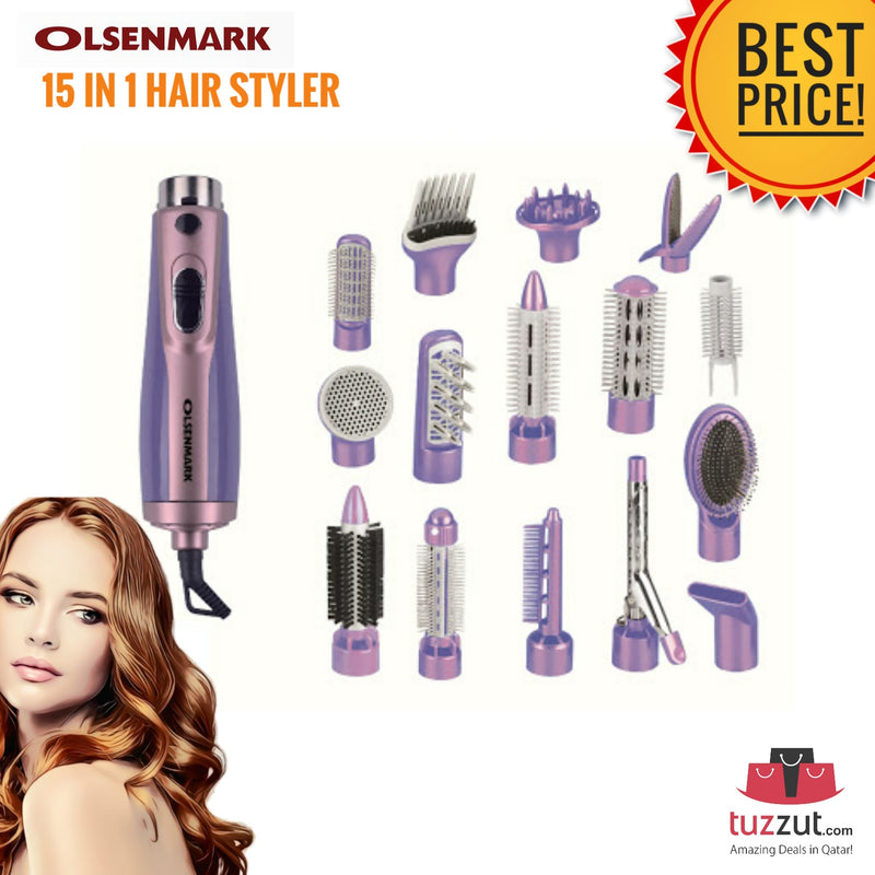 Olsenmark OMH4060 -15 In 1 Hair Styler - Tuzzut.com Qatar Online Shopping