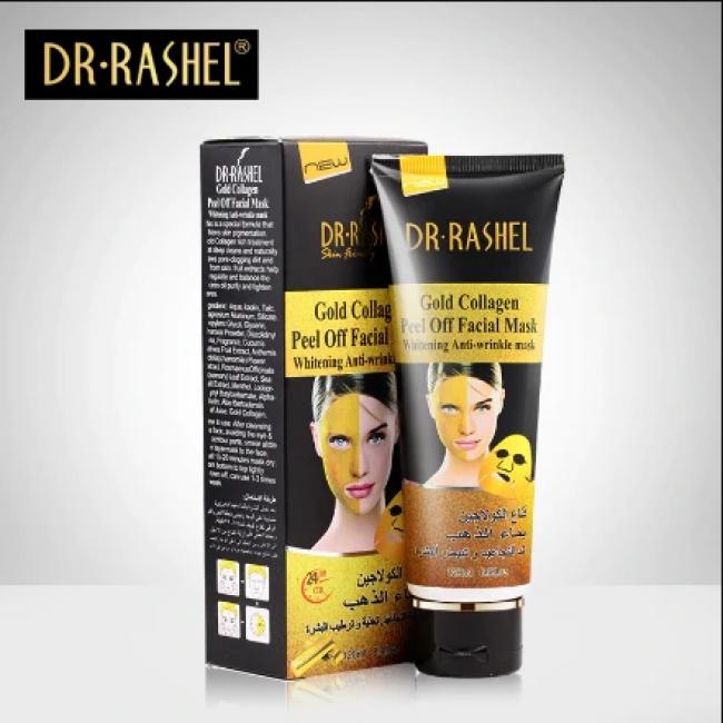 DR.RASHEL Gold Collagen Peel Off Anti-Wrinkle mask Deep Clean Acne Gold face Mask 120 ml DRL-938 - Tuzzut.com Qatar Online Shopping