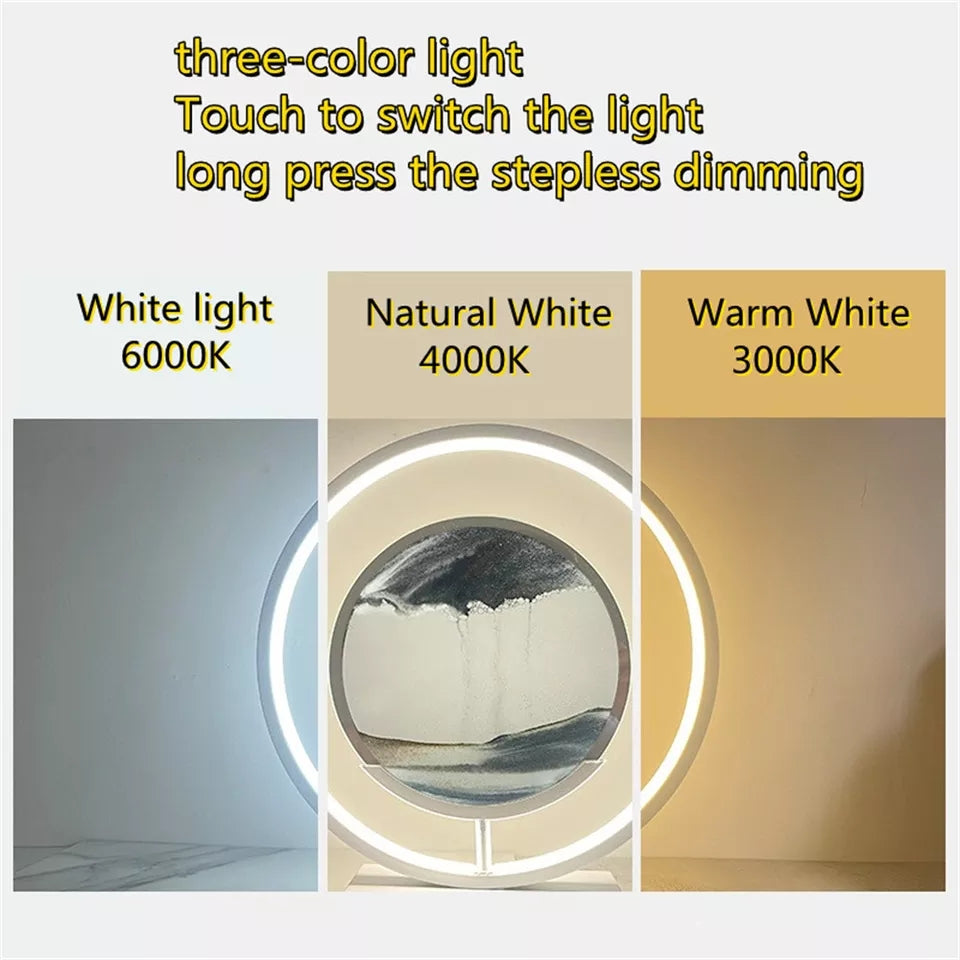 LED Moving Sand Art Table Lamp LED Moving Sand Art Table Lamp