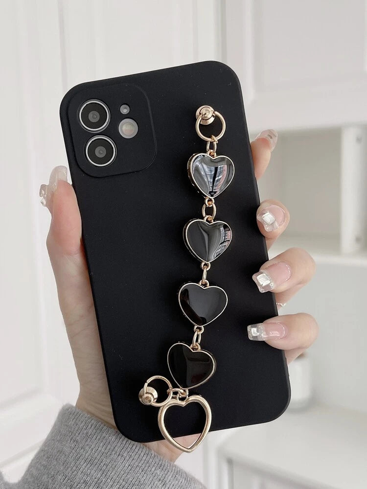 Luxury Plating Metal Bracelet Phone Chain Case for iPhone 11 girl lady Hand Holder Wristband Cover - Tuzzut.com Qatar Online Shopping
