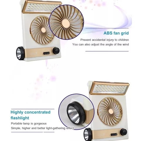 Solar Light Fan Rechargeable with Flashlight & Led light - LR 5591 Solar Light Fan Rechargeable with Flashlight & Led light - LR 5591