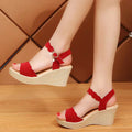 Women's High Heels Ankle Buckle Strap Sandals Shoes B24 - Tuzzut.com Qatar Online Shopping