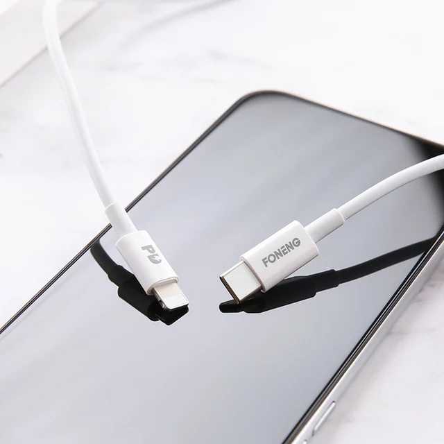 Foneng X31 PD 20W Quick Charge USB-C to Lightning Cable - 1m Foneng X31 PD 20W Quick Charge USB-C to Lightning Cable - 1m