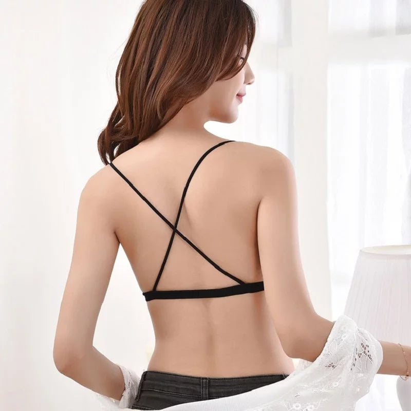 6 Pcs Women's Wireless Front Closure Bra Comfort Soft Triangle Cup Bralette - D4015 6 Pcs Women's Wireless Front Closure Bra Comfort Soft Triangle Cup Bralette - D4015