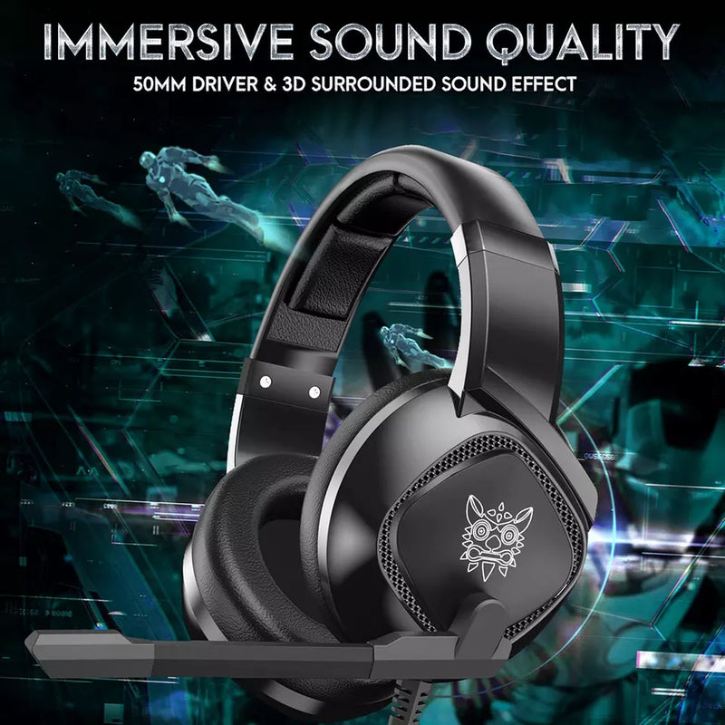 ONIKUMA K19 3.5mm Jack Stereo Gaming Headset Headphone for PS4 NewXbox One PC Tablet Laptop with Mic LED Light - Tuzzut.com Qatar Online Shopping