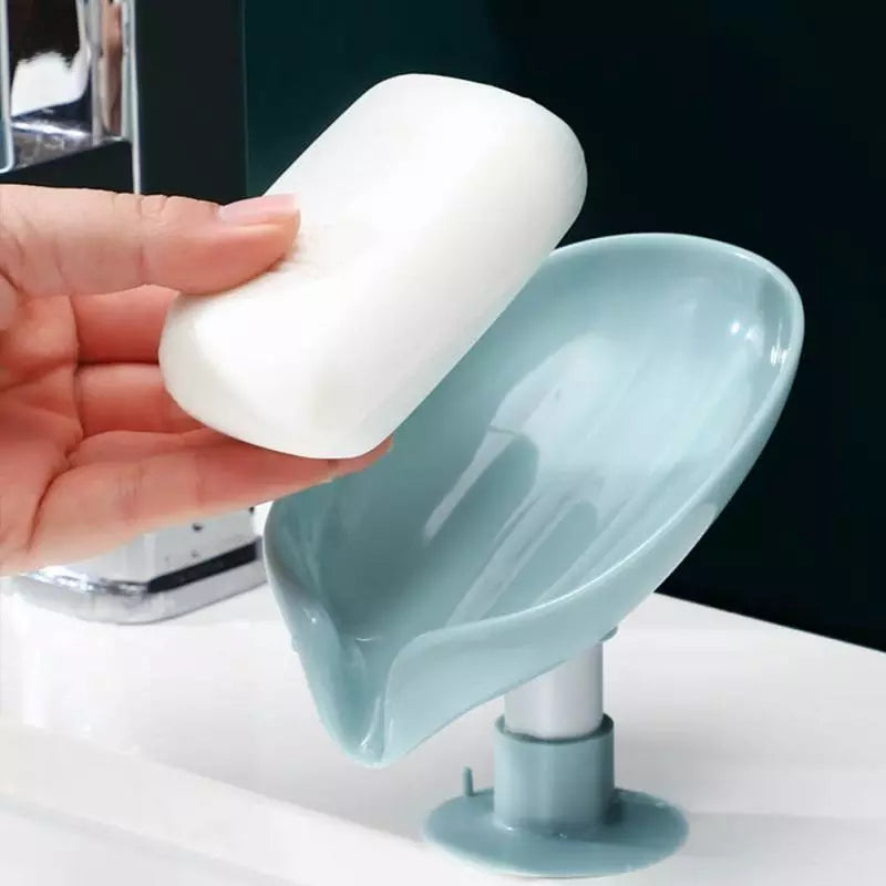 Leaf-Shape Self Draining Soap Dish Holder Leaf-Shape Self Draining Soap Dish Holder