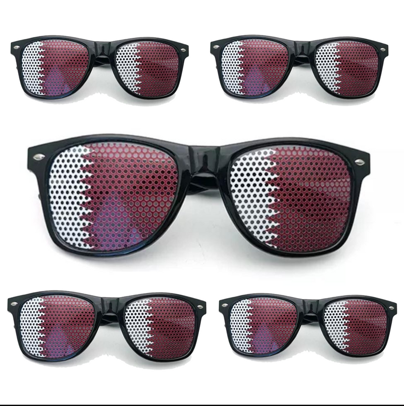 5 Pcs - Qatar Flag Sunglasses - Tuzzut.com Qatar Online Shopping